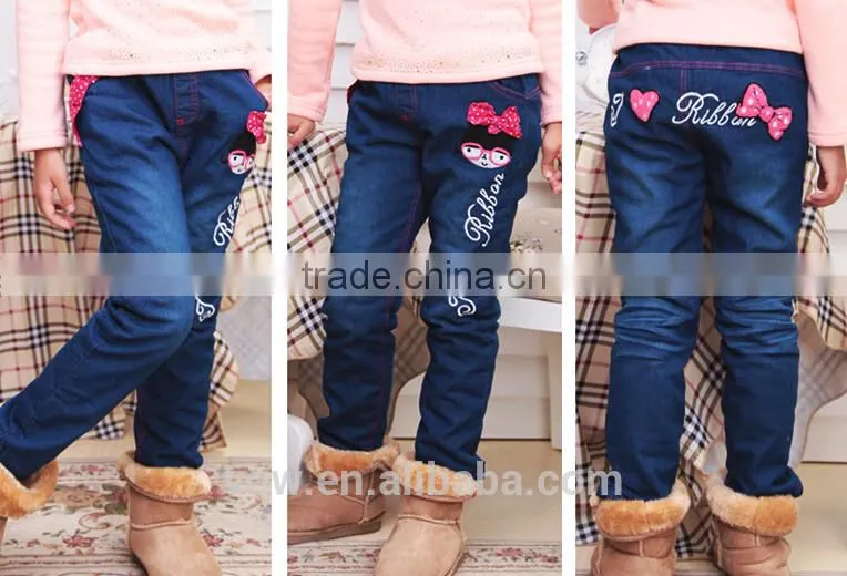 New Pattern Jeans Pants Girls Hot Selling Children Jeans Pants
