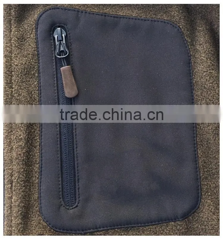 Wholesale apparel brown coat men micro fleece jacket