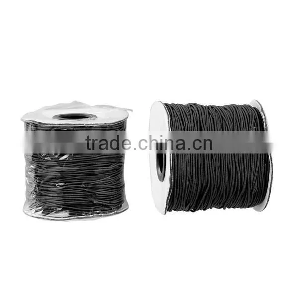Polyamide Nylon Jewelry Thread Cord For Buddha/Mala/Prayer Beads Black Elastic 1mm