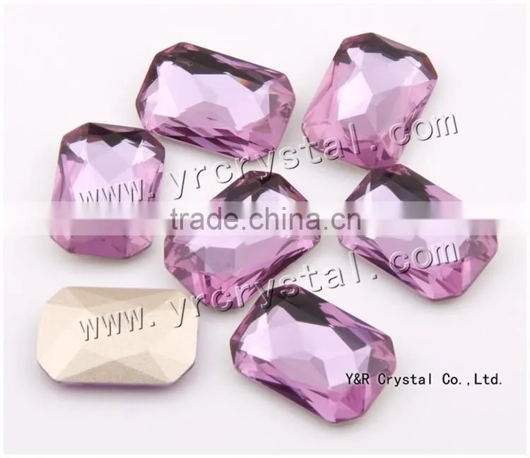 crystal sew on rhinestones claw octagon stone shape for garment decoration