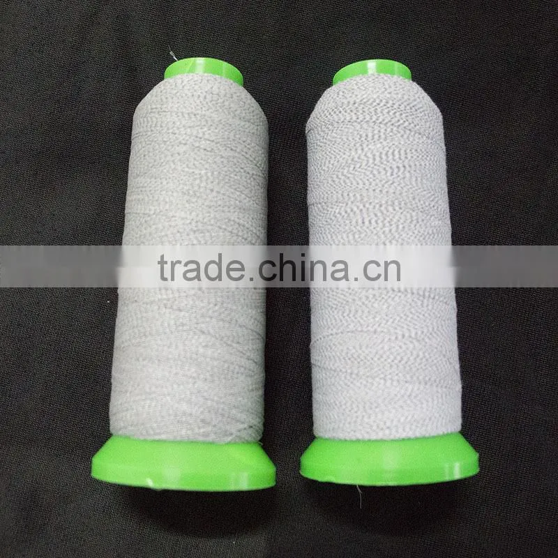 glow in the dark 3m reflective yarn on sewing cloth and hats