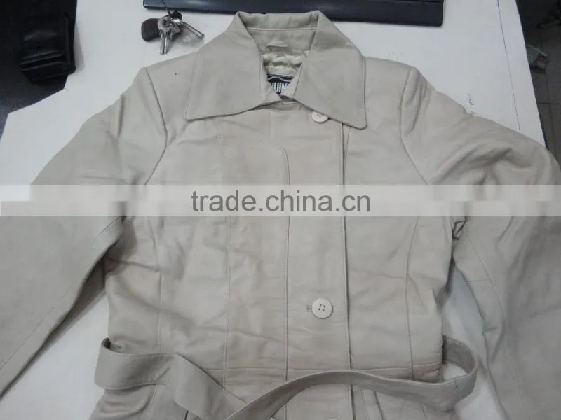 Long Women leather coat