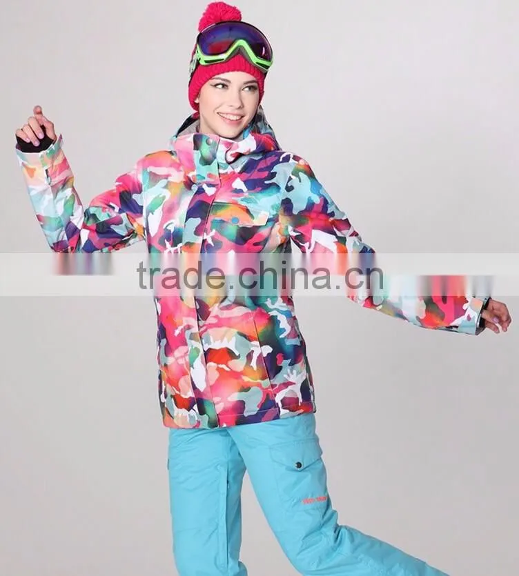 New design women snowboard jacket multi-functional ski snow wear for lady ski jacket