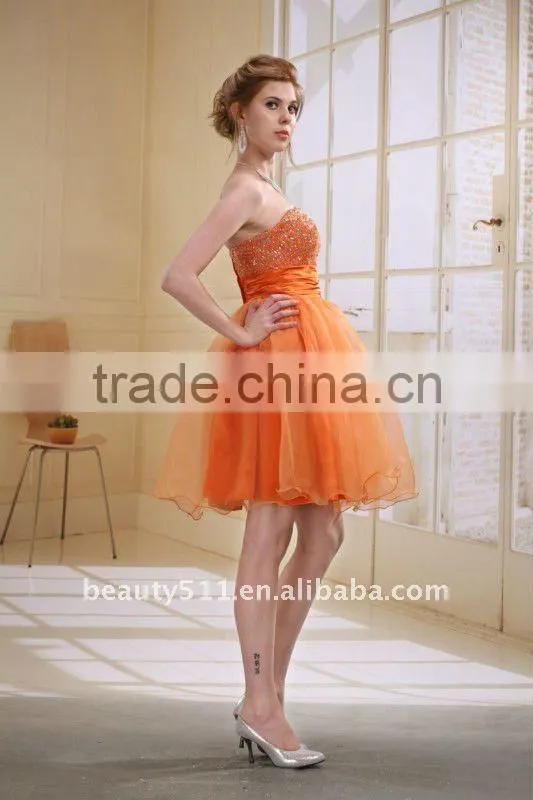 Special Occasion Real Photos Sweetheart Strapless Organza Mini Cocktail DRESS EK24-2