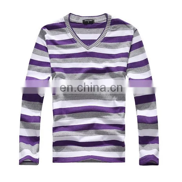 Unique Mens Long sleeve T shirt Mens Striped T shirt