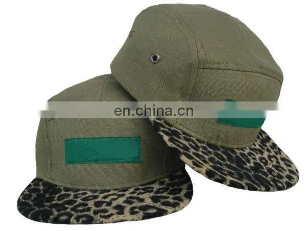 Fashion design 100% cotton print 5 panel sports hats