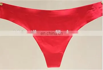 Factory wholesale alibaba express soft seamless ladies thong adhesive bonded string girl's T-back