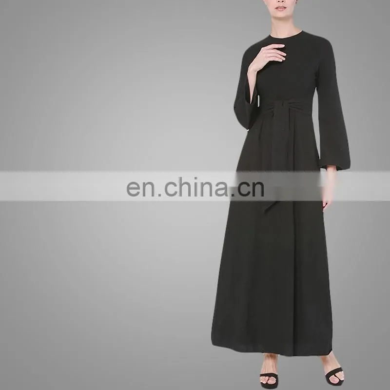 Beautiful Black Flare Sleeves Long Dress Muslim Women Wearing Design