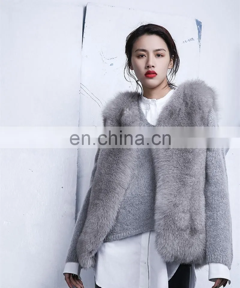 2015 New Jiaxing Warm Girl Vest Fashion Women Fox Fur Winter Vest