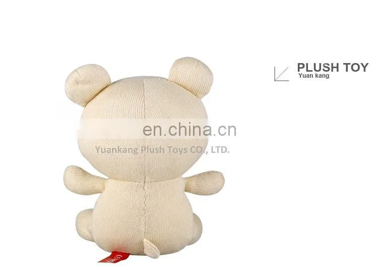 Plush cute embroidered teddy bear stuffed toy