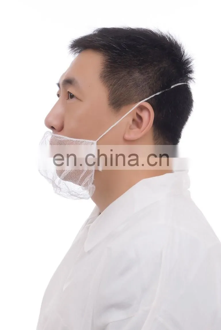 Food industry disposable Nylon White beard cover