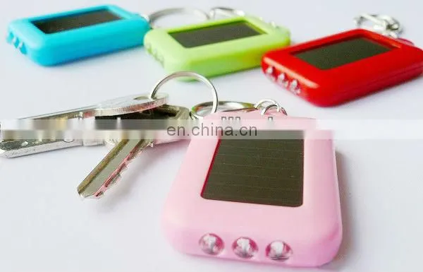 Promotional Led Light Solar Key chains Lovely led key chains can be print logo for promotion