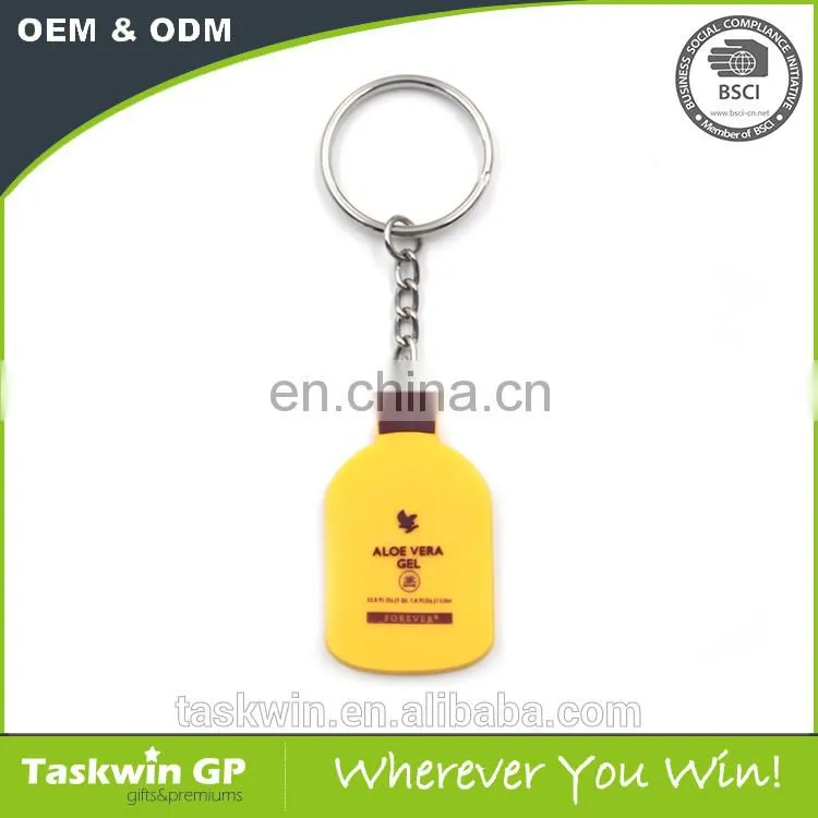 Custom soft PVC& Rubber material keyring made in China