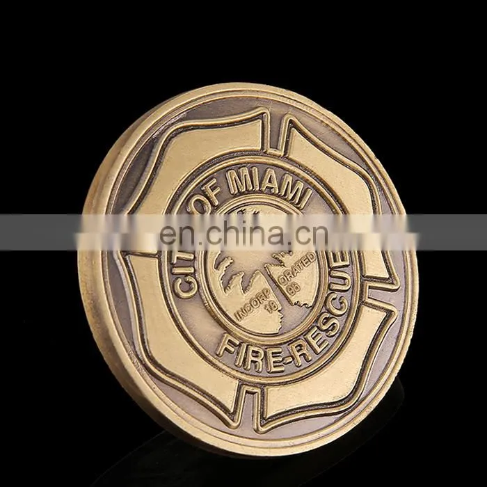 High quality customzied gold plated color filled in glorious building coin
