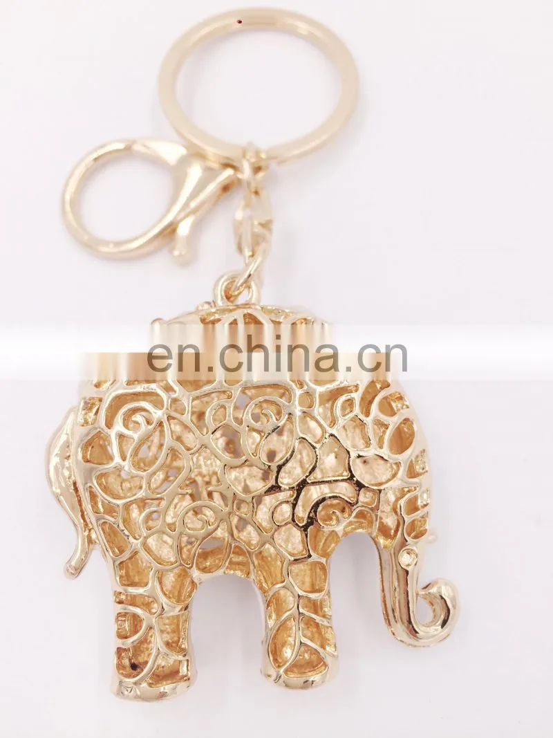 Animal Auspicious Elephant Key Chains Car Keyring Handbag Pendant Jewelry Ornaments