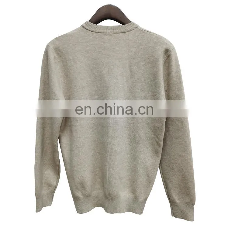 DiZNEW New Design Good Quality Long Sleeve Crewneck Mens Intarsia Sweater