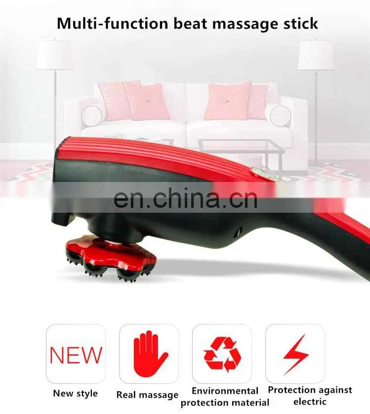 Factory price battery and plug-in handheld muscle electric massage hammer korean massage stick