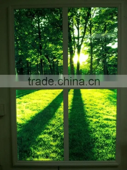 Virtual window LED forest image wall panel