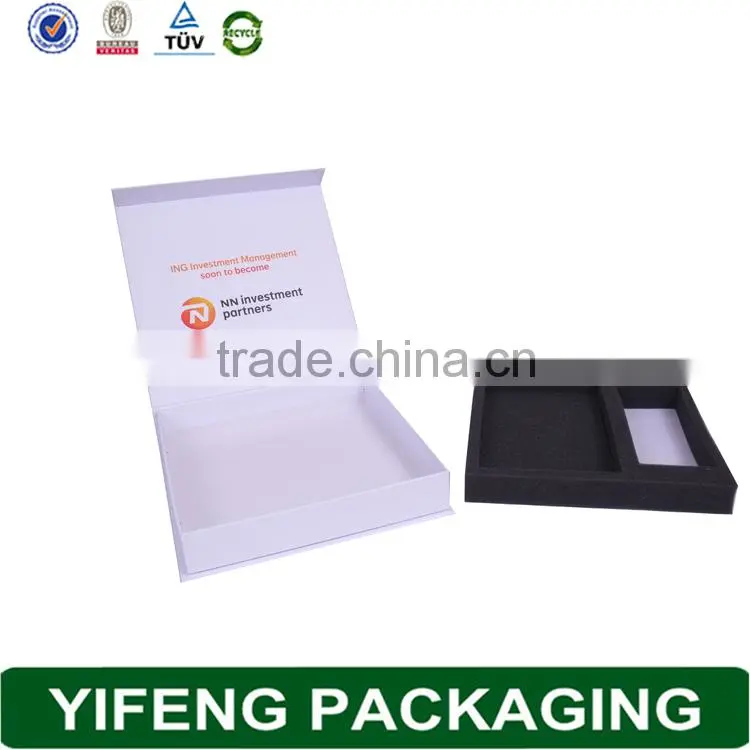 Gift usage empty folding white paper folding gift box for perfume
