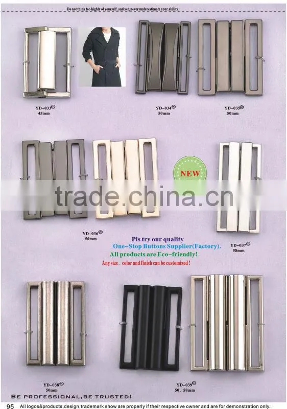 Barrel plating nickel metal buckles with pin in centra