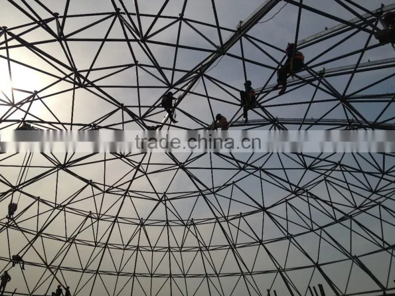 New design steel dome space frame for conference hall