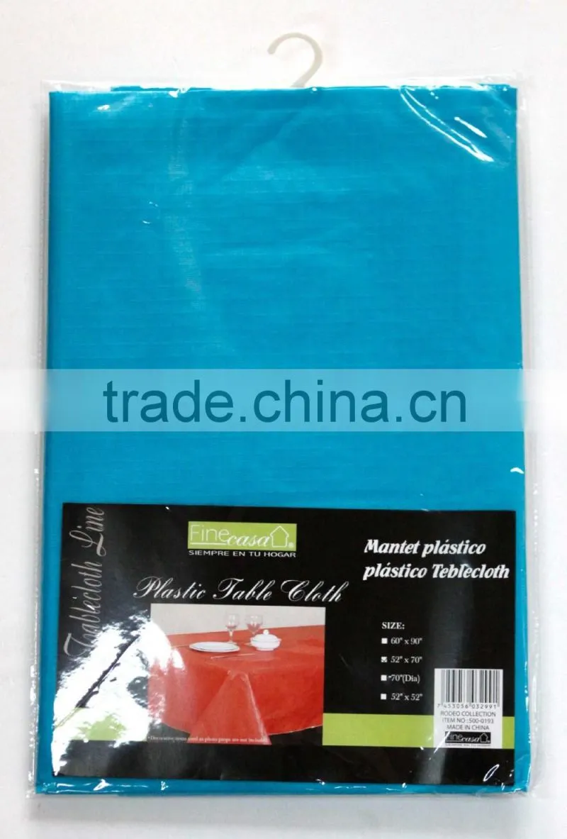 SOLID COLOR TABLE CLOTH WITH FLANNEL BACKING