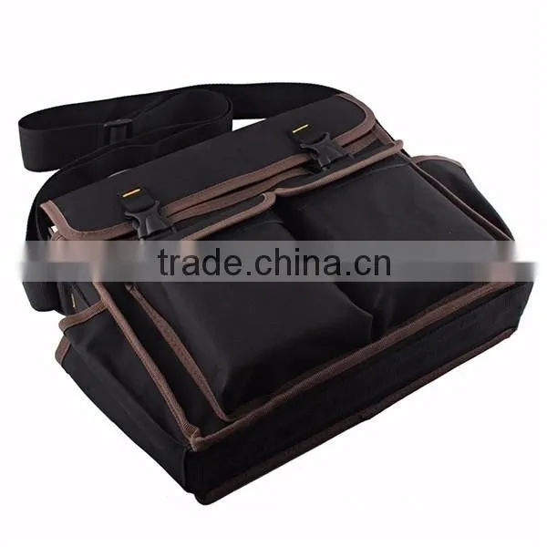 Heavy Duty Polyester Electrical Tool Kit Bag Black Electrical Tool Kit Bag Sling Electrical Tool Kit Bag With Buckle Closure