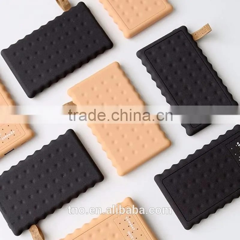 Portable cookies power bank 4000mAh travel charger for iPhone