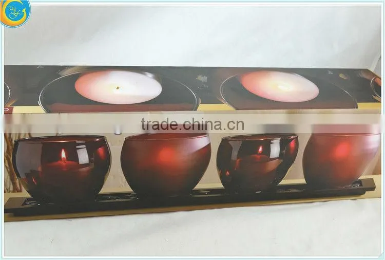 hand drawing glass candle holder,hand etched glass candle holder