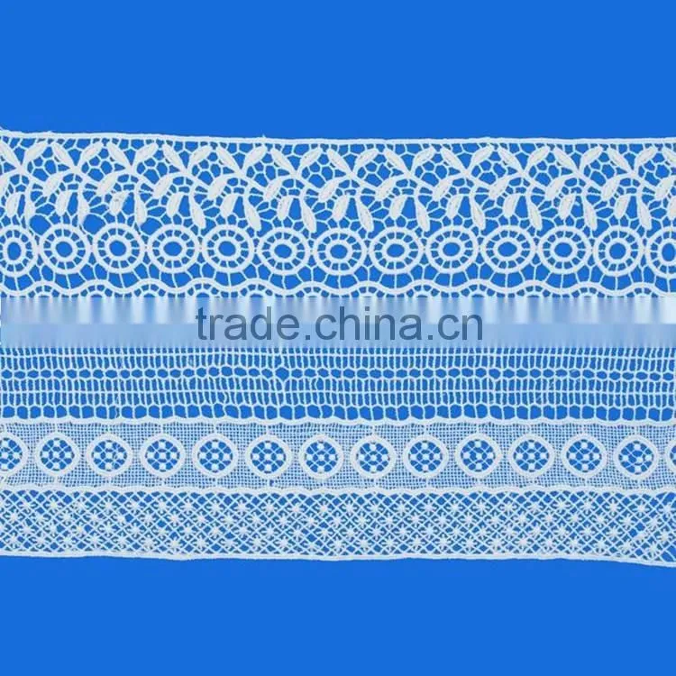 Hot sale promotional cheap white embroidery neck collar trimming