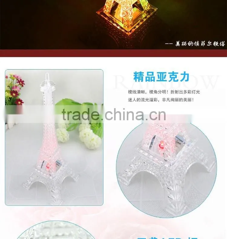 Indoor Decoration Light Romantic Eiffel Tower Led Night Lights Party Decoration