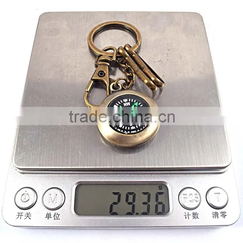 buy direct from china factory fashion jewelry keychain compass keychain