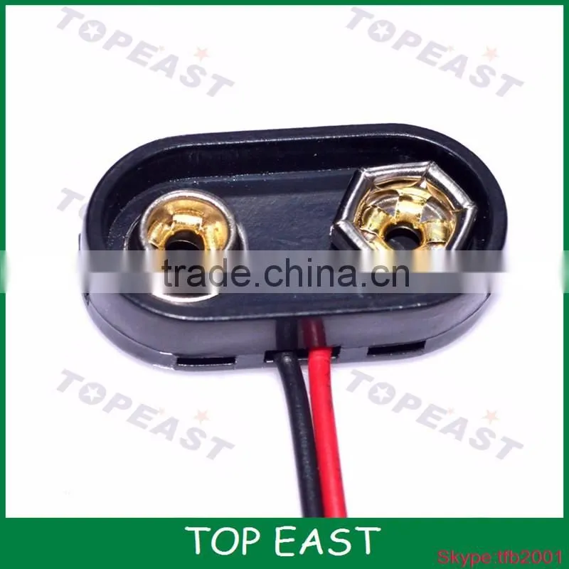 High quality copper material 9v battery snap clip Connector w Lead Wires