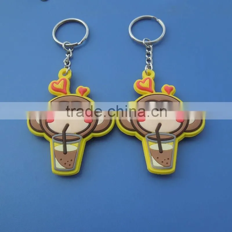 custom funny rubber keyring keychain gifts