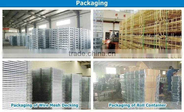 Material handling steel wire mesh decking for pallet racking