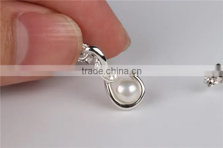 hot sale Simple pearl Earring Designs For Women silver earrings