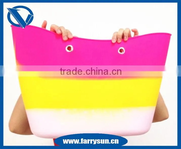 Newest silicone shoulder handbag,jelly tote bag, mix color beach handbag