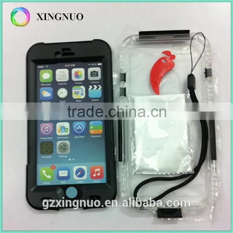 China supplier 2 in 1 PC + Silicone shockproof waterproof phone case for iphone6