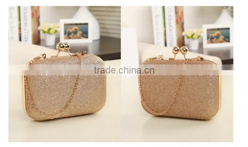 New shining evening bag wholesale ladies small box bag