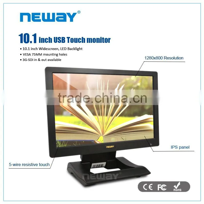 For PC lcd 5 wires resistive touch monitor