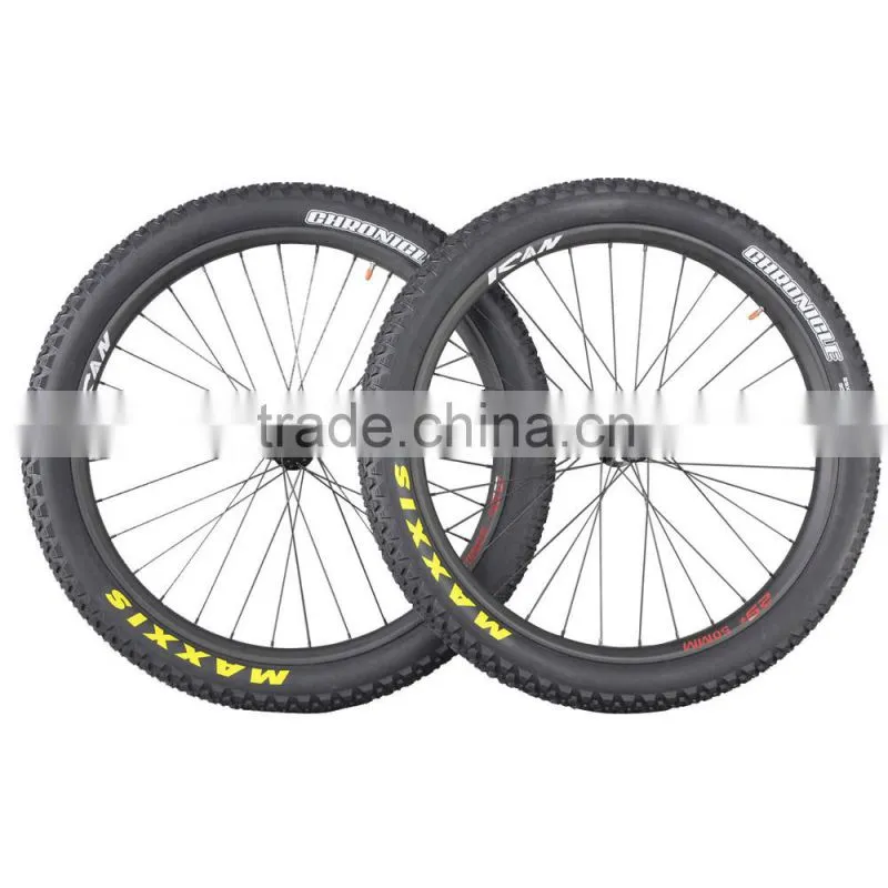 ICAN Fat bike wheels ,50mm width clincher wheels fat wheel bicycle fat bike wheels carbon fat bike rim snow fat bike 26 fat tyre