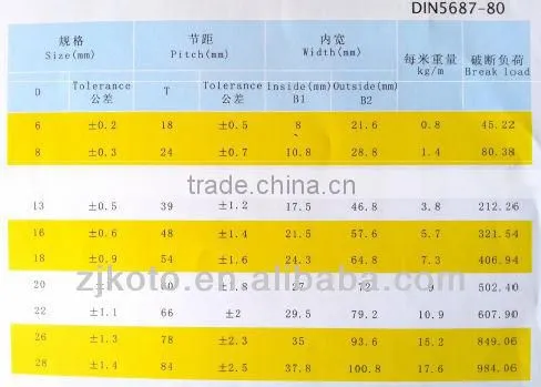 DIN5687 alloy lifting chain