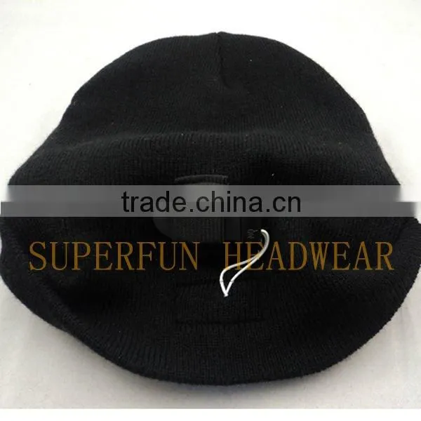 LED light acrylic beanie winter caps