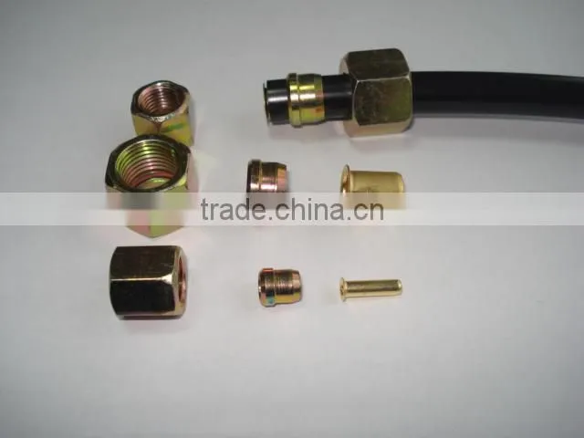 seven pieces of nut ring insert/tube fitting assembly/seven pieces adaptor