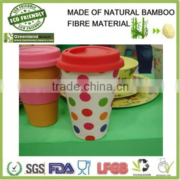 tea biodegradable bamboo fiber water cup with a handle,bamboo fiber mug