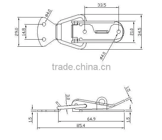 MIT Security Protection Stainless Steel Draw Latch