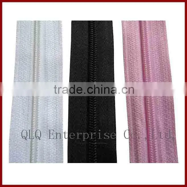 Nylon Long Chain Zipper White
