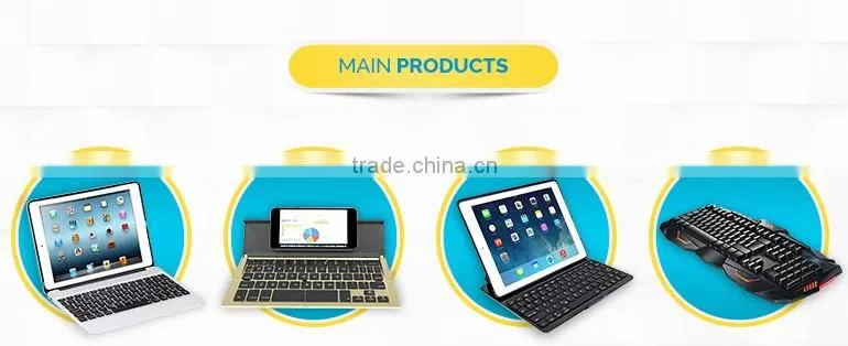 Factory supply Aluminum alloy ABS tablets foldable Bluetooth keyboard for tablets support Win/IOS/Android