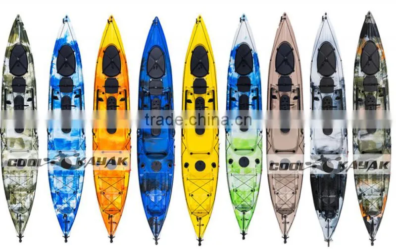 Dace pro Angler 14ft fishing kayak plastic canoe with pedel and motor kayak