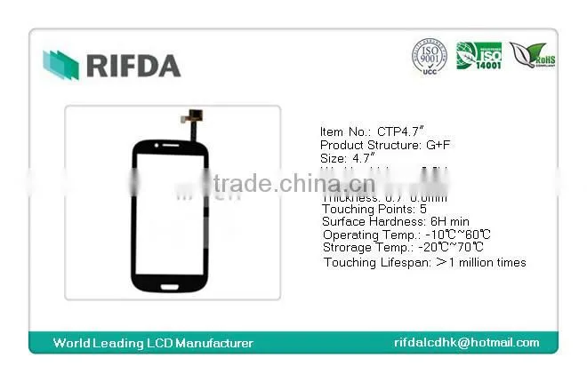 Capacitive mobile phone touch screen panel